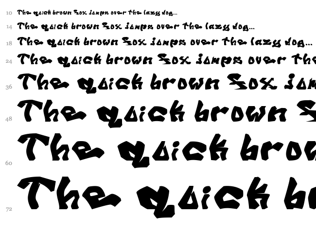 Old Skool Graff font waterfall